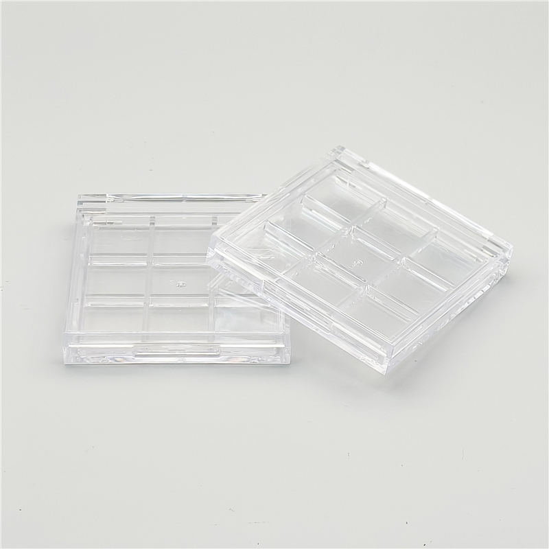 Square transparent 9-square eye shadow box