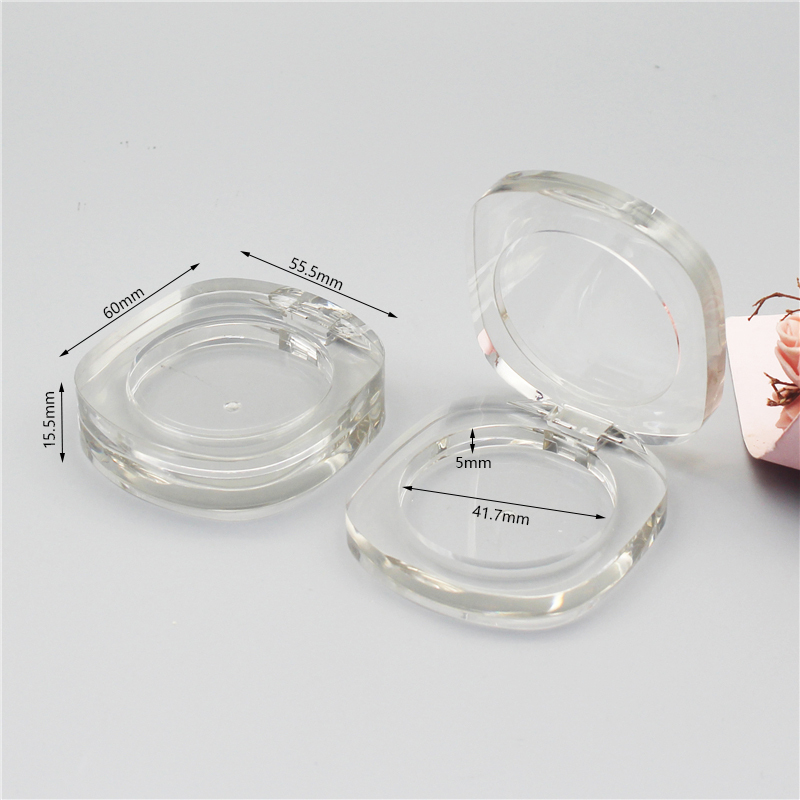 42mm inner diameter oval transparent round blush box