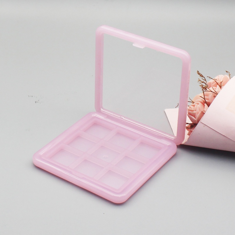 Square transparent lid 9-square eye shadow box