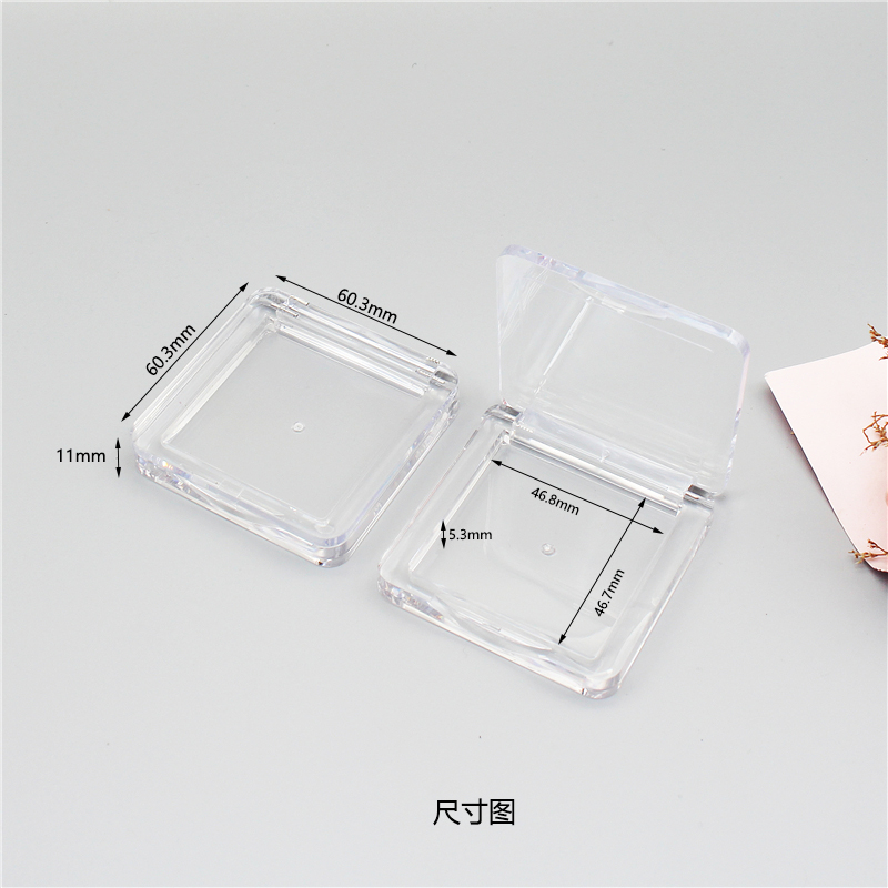 Square single frame blush highlighter box