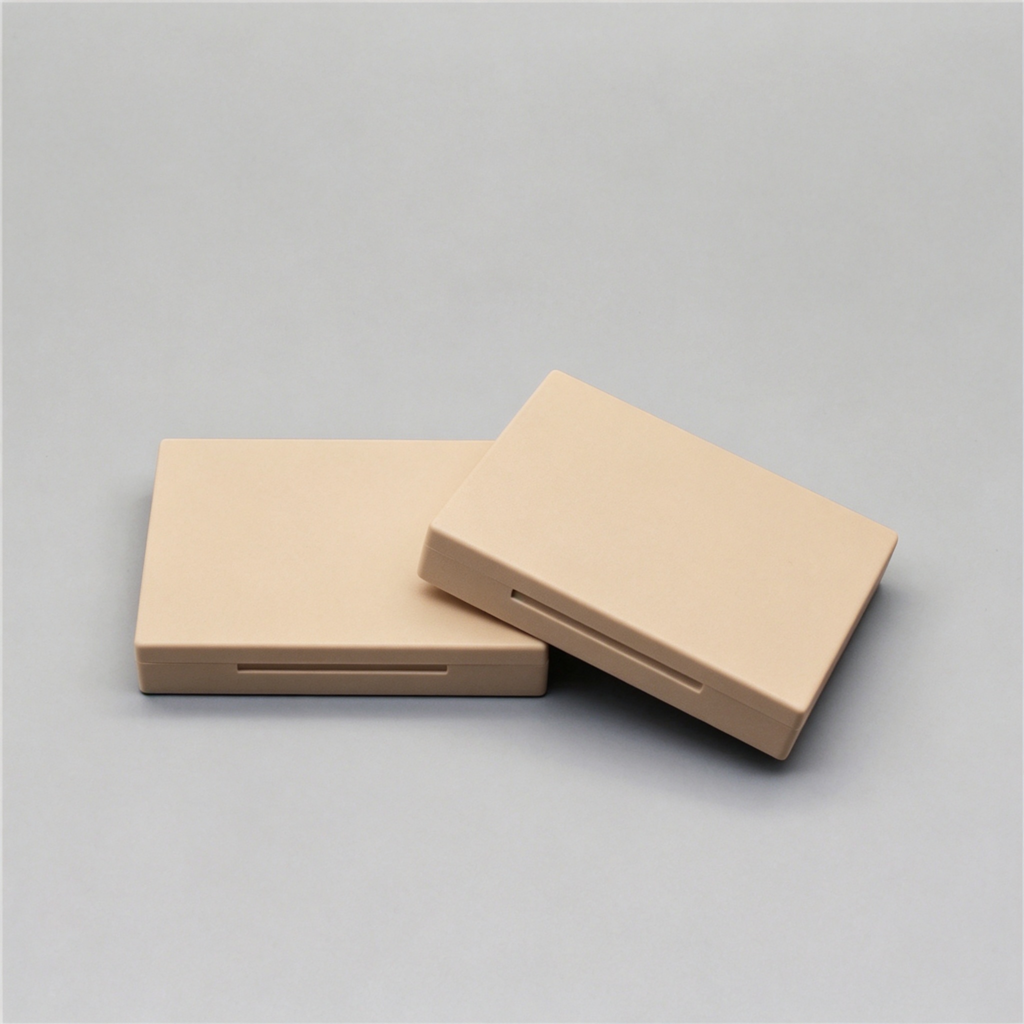 Rectangular 2 round eye shadow box